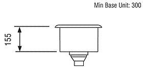 Technical image of Rangemaster Rustique Undermount 1.0 Bowl Ceramic Kitchen Sink