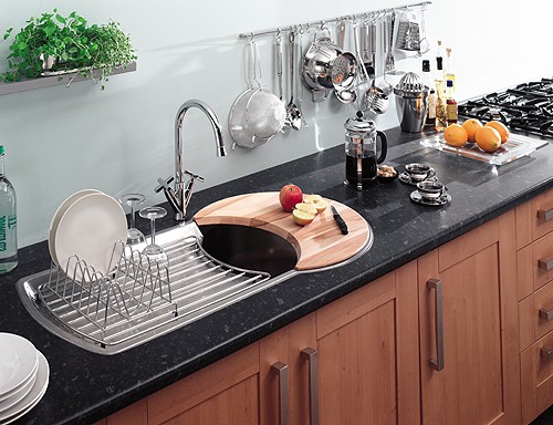 Example image of Rangemaster Keyhole 1.0 Bowl Stainless Steel Kitchen Sink. Reversible.