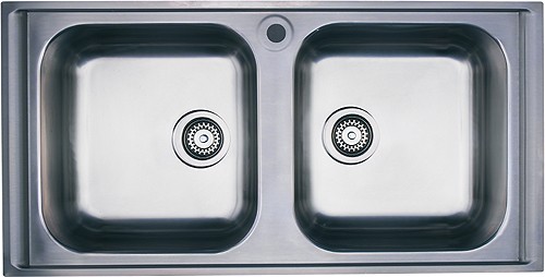 Larger image of Rangemaster Manhattan 2.0 Bowl Stainless Steel Kitchen Sink.