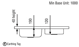 Technical image of Rangemaster Mezzo 1.5 Bowl Stainless Steel Sink, Left Hand Drainer.