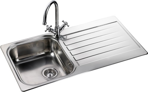 Larger image of Leisure Sinks Seattle 1.0 bowl stainless steel kitchen sink. Reversible.