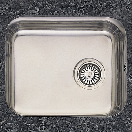 Larger image of Rangemaster Atlantic Undermount 1.0 Bowl Steel Kitchen Sink With BSW.