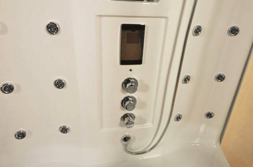 Example image of Lisna Waters Rectangular Steam Shower Pod 1400x900mm (White).