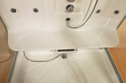 Example image of Lisna Waters Rectangular Steam Shower Pod 1400x900mm (White).