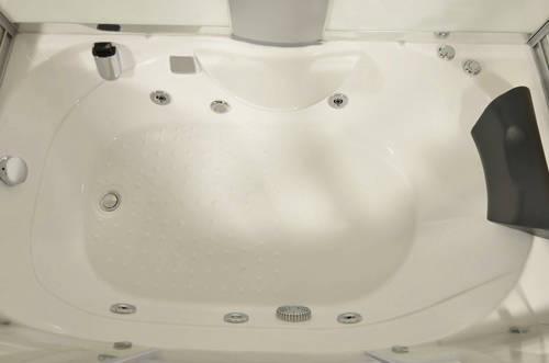 Example image of Lisna Waters Steam Shower Whirlpool Bath Enclosure 1500x900mm.