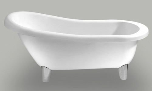 Example image of Matrix Baths Buckingham slipper roll top bath with modern feet. 1700mm.