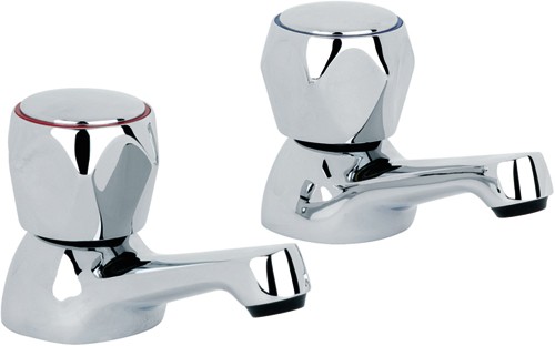 Larger image of Mayfair Alpha Basin Taps (Pair, Chrome).