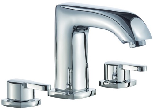 Larger image of Mayfair Arch 3 Tap Hole Bath Filler Tap (Chrome).