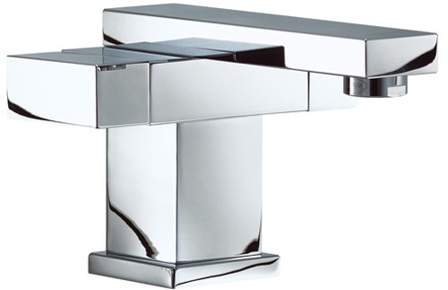 Larger image of Mayfair Blox Mono Basin Mixer Tap With Click-Clack Waste (Chrome).
