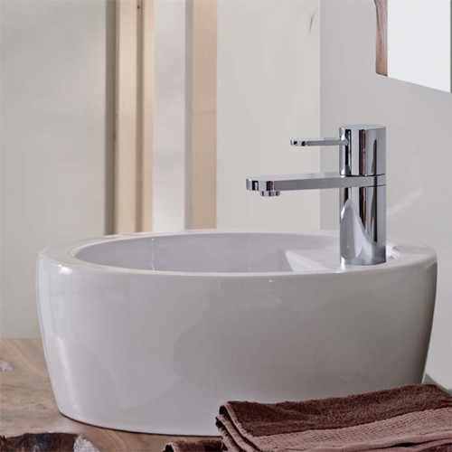 Example image of Mayfair Cielo Mono Basin Mixer Tap With Click-Clack Waste (Chrome).
