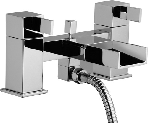 Larger image of Mayfair Dream Waterfall Bath Shower Mixer Tap With Shower Kit & Wall Bracket.