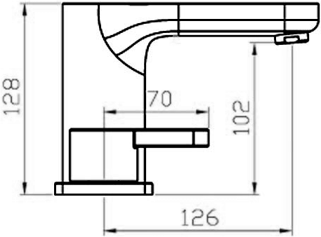 Technical image of Mayfair Eion 3 Tap Hole Basin Tap With Click Clack Waste (Chrome).