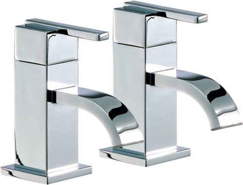 Larger image of Mayfair Ice Fall Lever Bath Taps (Pair, Chrome).