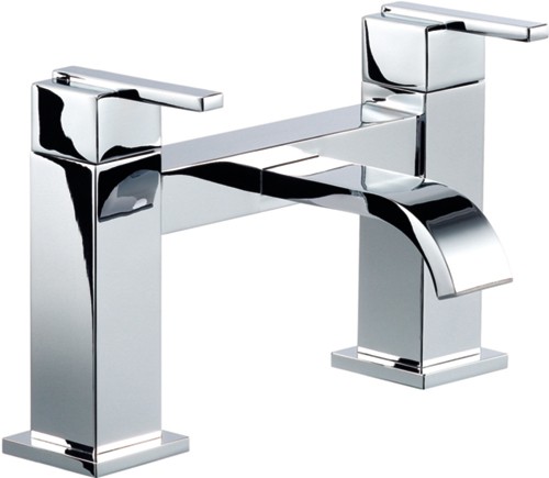 Larger image of Mayfair Ice Fall Lever Bath Filler Tap (Chrome).