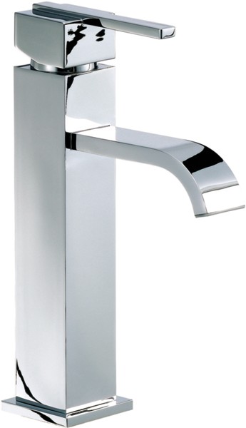 Larger image of Mayfair Ice Fall Lever Basin Mixer Tap, Freestanding, 237mm High.