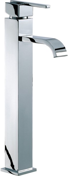 Larger image of Mayfair Ice Fall Lever Basin Mixer Tap, Freestanding, 357mm High.