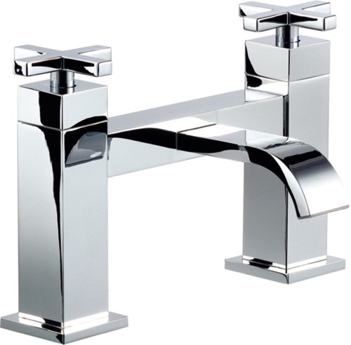 Larger image of Mayfair Ice Fall Cross Bath Filler Tap (Chrome).