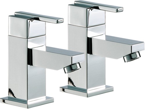 Larger image of Mayfair Ice Quad Lever Bath Taps (Pair, Chrome).