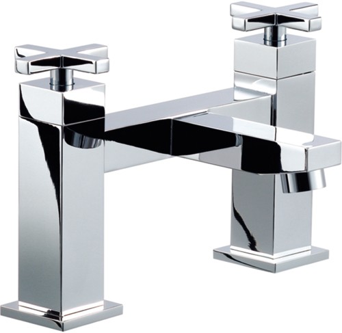 Larger image of Mayfair Ice Quad Cross Bath Filler Tap (Chrome).