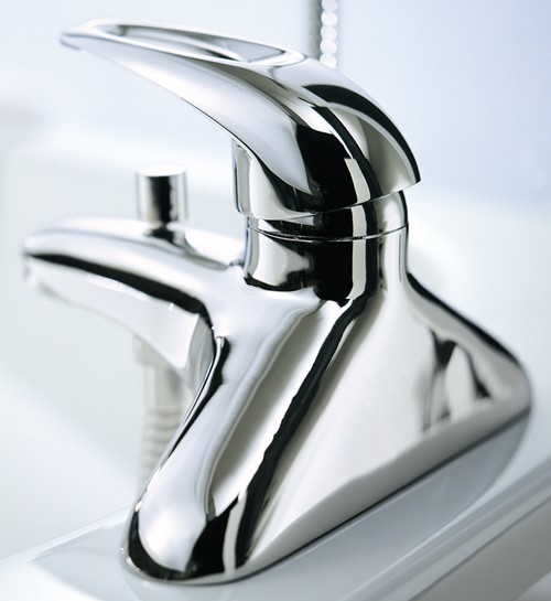 Example image of Mayfair Jet Bath Shower Mixer Tap With Shower Kit (Chrome).