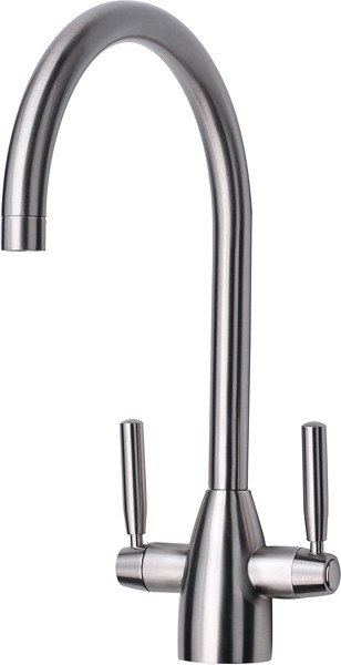 Larger image of Mayfair Kitchen Rumba Kitchen Mixer Tap, Swivel Spout (Brushed Nickel).