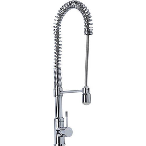 Larger image of Mayfair Kitchen Spring Kitchen Mixer Tap With Pull Out Rinser (Chrome).