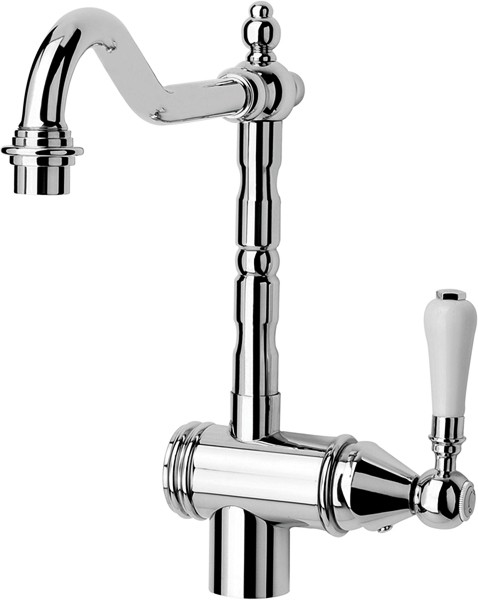 Larger image of Mayfair Kitchen Rustique Traditional Kitchen Tap With Swivel Spout (Chrome).