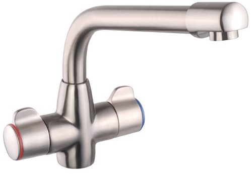 Larger image of Mayfair Kitchen Aspen Monoblock Kitchen Tap With Swivel Spout (B Steel).