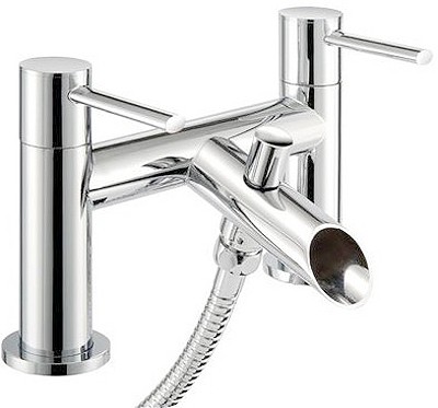 Larger image of Mayfair Liu Bath Shower Mixer Tap With Shower Kit (Chrome).