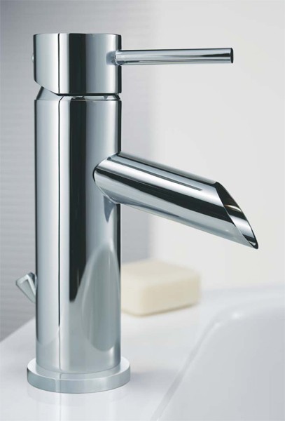 Example image of Mayfair Liu Mono Basin Mixer Tap With Pop-Up Waste (Chrome).