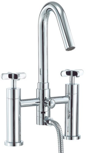 Larger image of Mayfair Loli Bath Shower Mixer Tap With Shower Kit (High Spout).