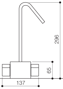 Technical image of Mayfair Milo Mono Basin Mixer Tap With Click-Clack Waste (Chrome).