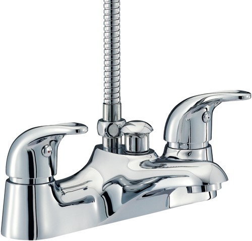 Larger image of Mayfair Orion Bath Shower Mixer Tap With Shower Kit (Chrome).