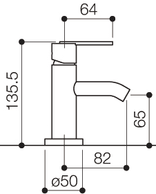 Technical image of Mayfair Zoom Basin Taps (Pair, Chrome).