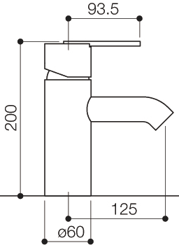 Technical image of Mayfair Zoom One Tap Hole Bath Filler Tap (Chrome).