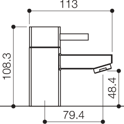 Technical image of Mayfair QL Basin Taps (Pair, Chrome).