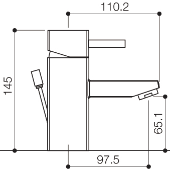 Technical image of Mayfair QL Mono Basin Mixer Tap (Chrome).