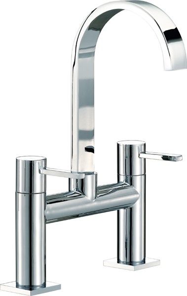 Larger image of Mayfair Wave Bath Filler Tap (High Spout, Chrome).