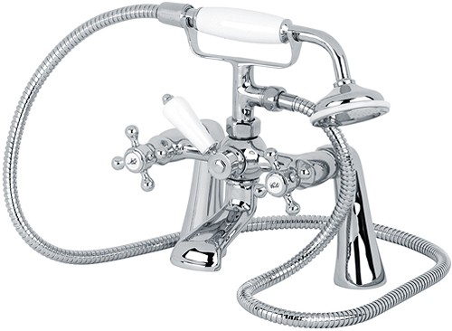 Larger image of Mayfair Ritz Bath Shower Mixer Tap With Shower Kit (Chrome).