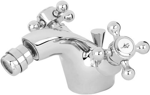 Larger image of Mayfair Ritz Mono Bidet Mixer Tap With Pop Up Waste (Chrome).