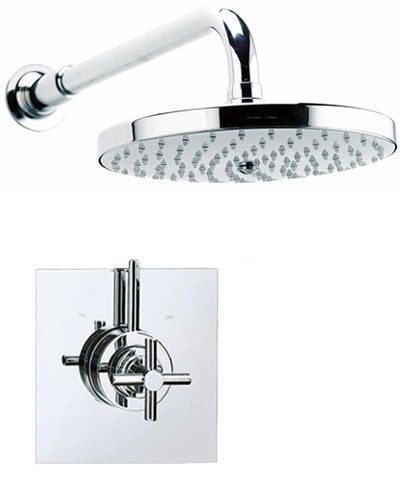 Larger image of Mayfair Series X Dual Thermostatic Shower Valve With Fixed Shower Head.