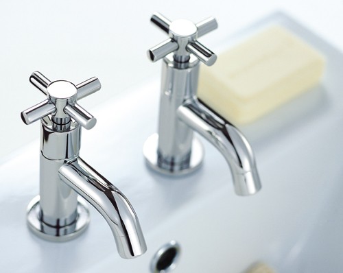 Example image of Mayfair Series D Basin Taps (Pair, Chrome).