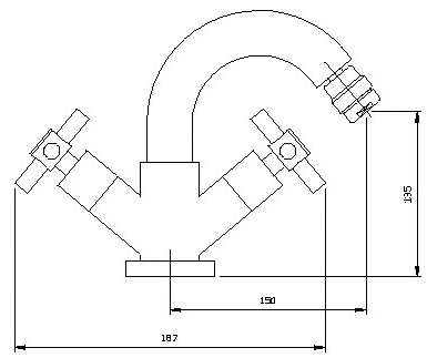 Technical image of Mayfair Series D Mono Bidet Mixer Tap With Pop-Up Waste (Chrome).