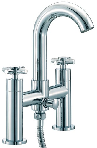 Larger image of Mayfair Series D Bath Shower Mixer Tap With Shower Kit (High Spout).