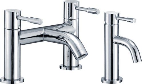 Larger image of Mayfair Series G Basin Mixer & Bath Filler Tap Set (Chrome).