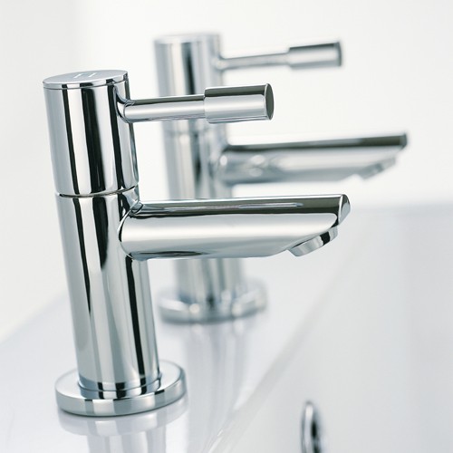 Example image of Mayfair Series F Basin Taps (Pair, Chrome).