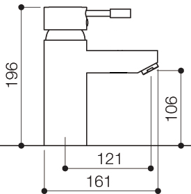 Technical image of Mayfair Series F 1 Tap Hole Bath Filler Tap (Chrome).