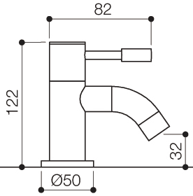 Technical image of Mayfair Series G Bath Taps (Pair, Chrome).