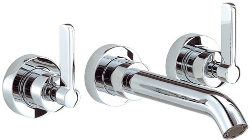 Larger image of Mayfair Stic 3 Tap Hole Wall Mouted Bath Filler Tap (Chrome).