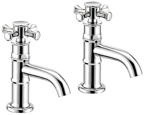 Larger image of Mayfair Tait Cross Basin Taps (Pair, Chrome).